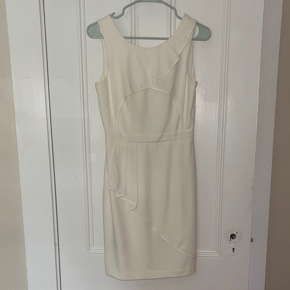 BCBGMaxAzria Cream Asymmetrical Dress